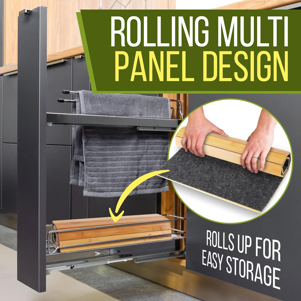 product image number 3 for SereneLife Bamboo Bathroom Floor Mat