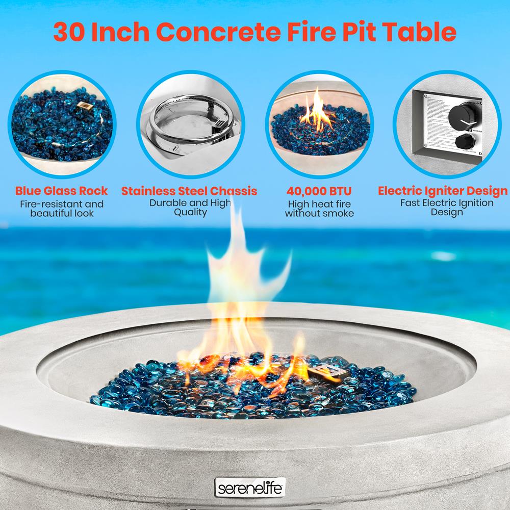 product image number 4 for SereneLife Propane Gas Fire Pit