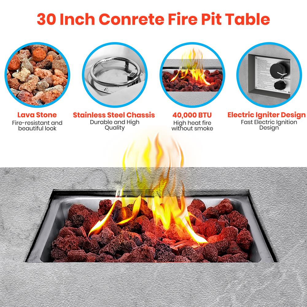 product image number 4 for SereneLife Propane Gas Fire Pit