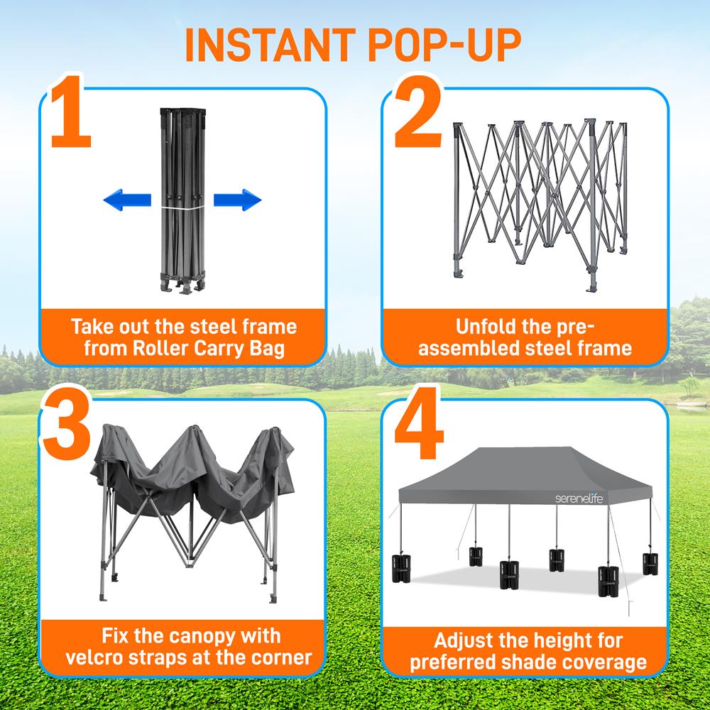 product image number 2 for SereneLife Tent Commercial Instant Shelter Slgz20Gy