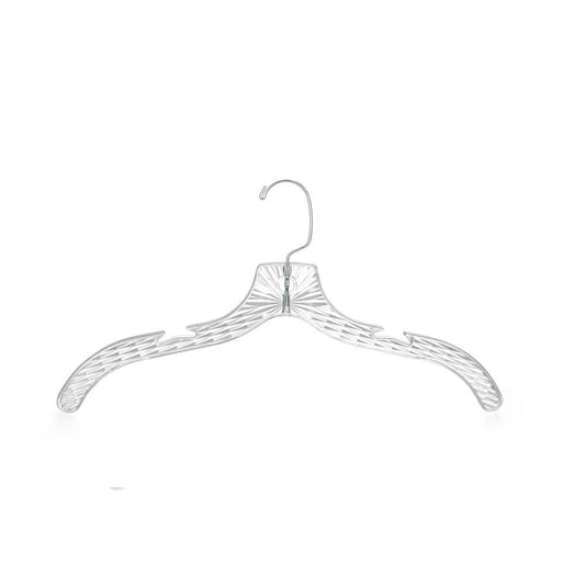 100-Pack Non-Slip Space-Saving Clear Plastic Hangers with Swivel Hook