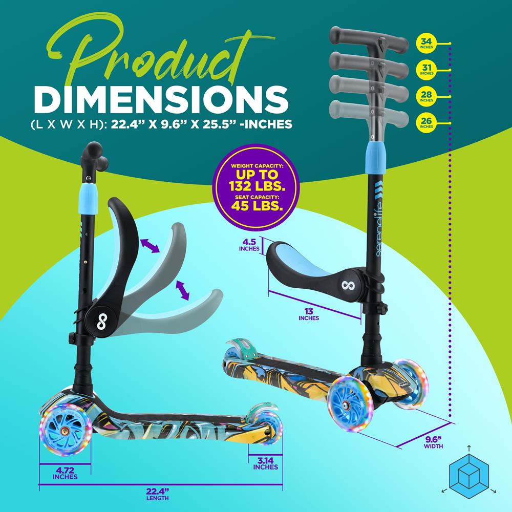 product image number 7 for SereneLife Mini Kids Toy Scooter