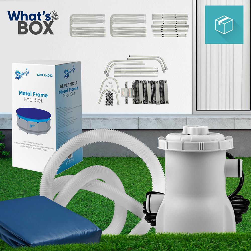 product image number 2 for SereneLife Metal Frame Pool Set