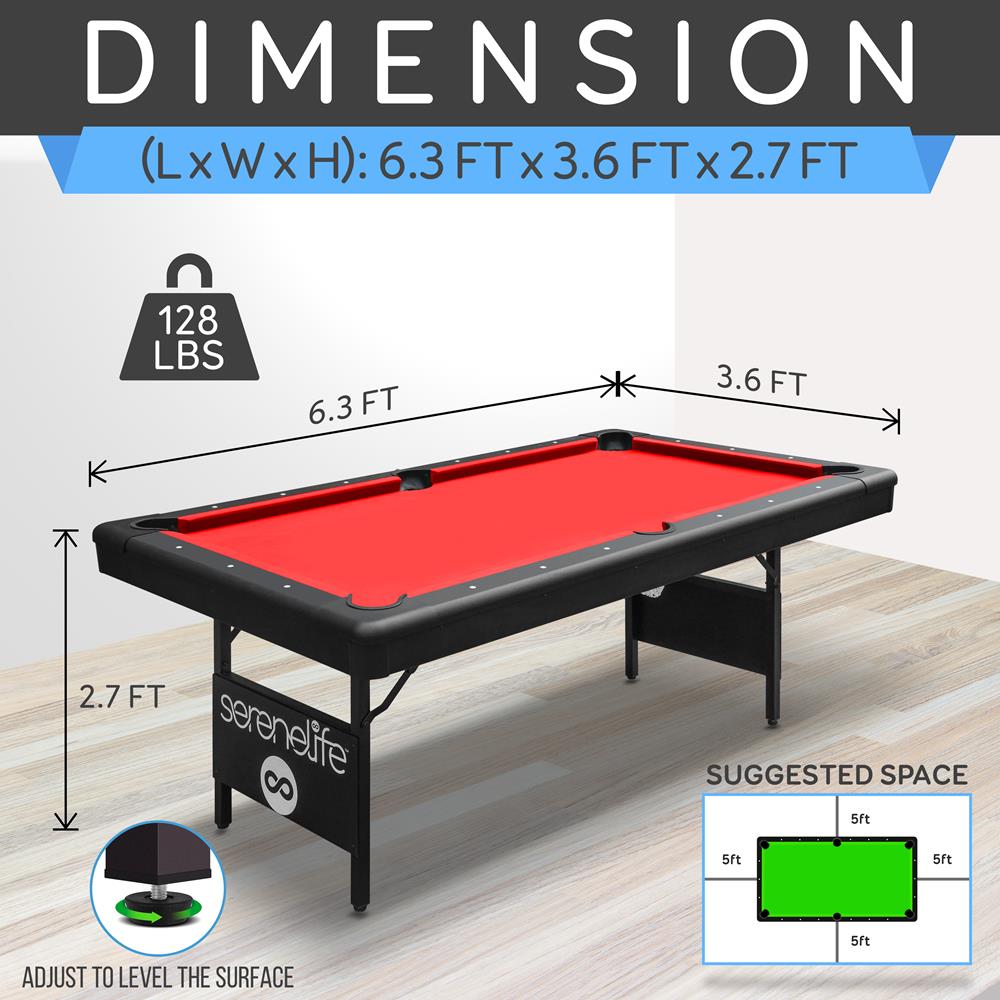 product image number 2 for SereneLife Portable Pool Table