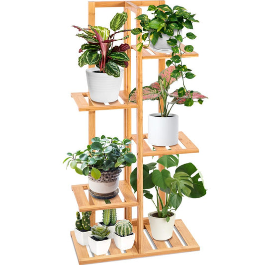 product image number 1 for SereneLife 5 Tier Bamboo Plant Rack