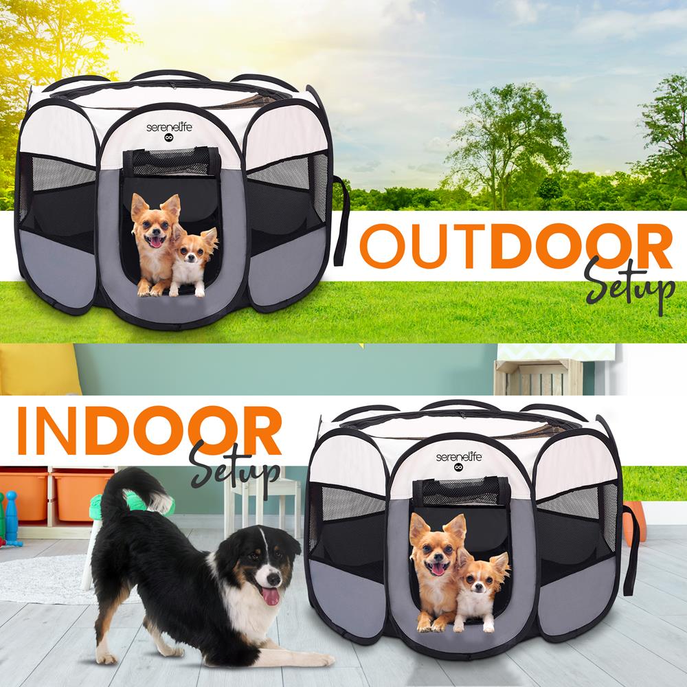 product image number 5 for SereneLife Foldable Pet Tent With Pet Bowl