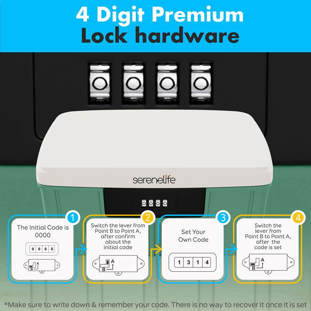 product image number 2 for SereneLife 2 Gallon Locking Storage Bin