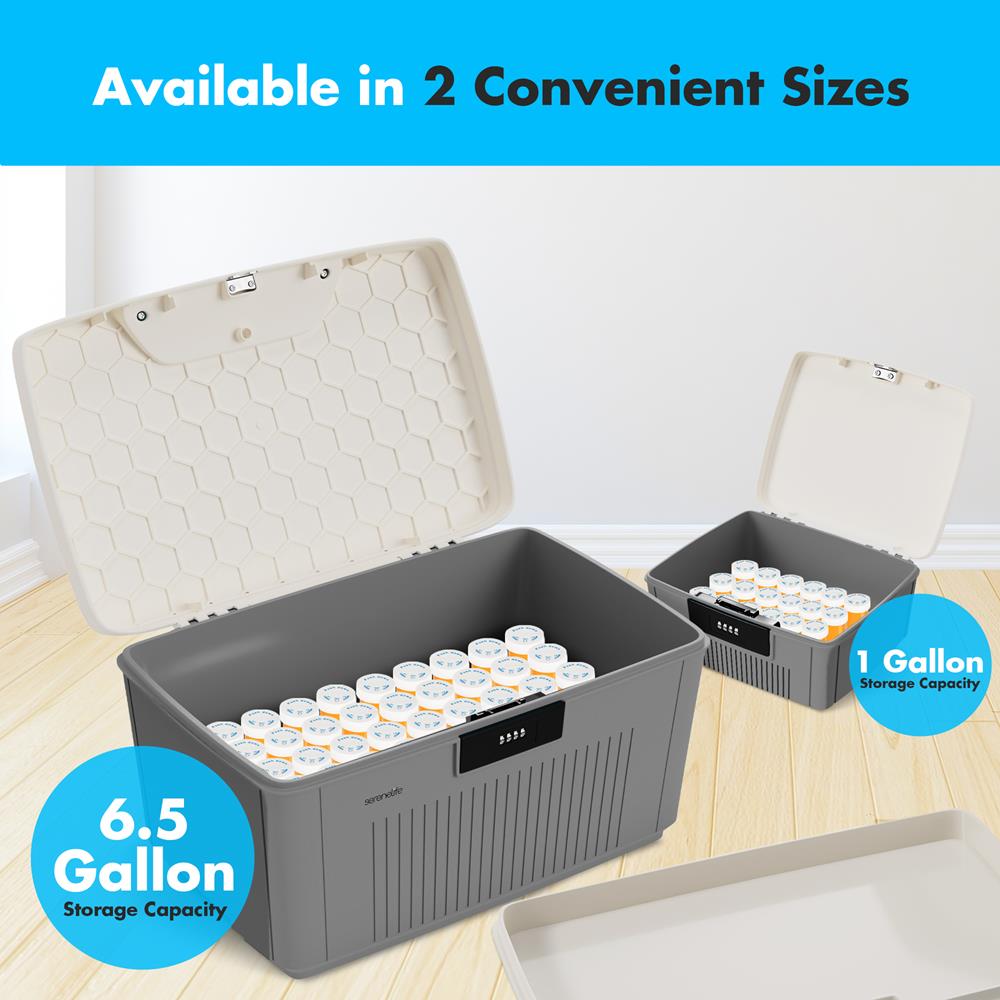 product image number 7 for SereneLife 2 Gallon Locking Storage Bin
