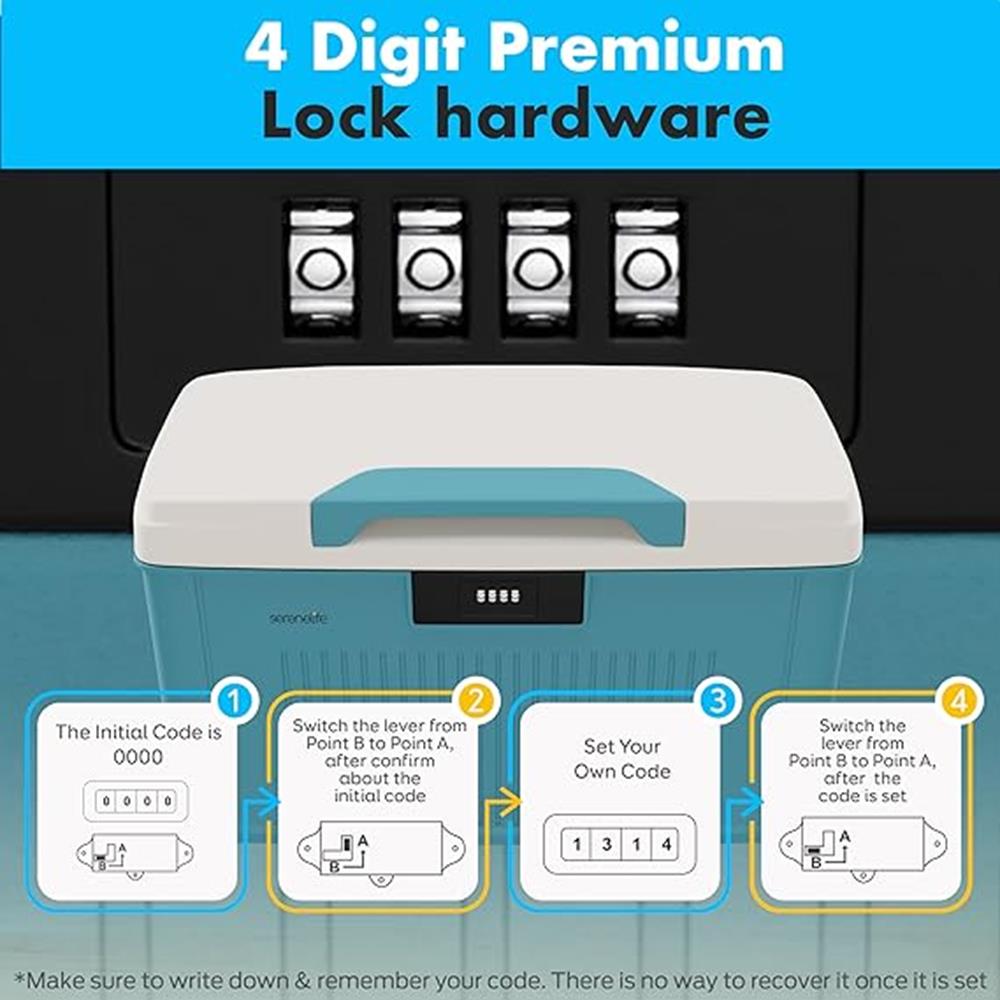 product image number 2 for SereneLife 8.5 Gallon Locking Storage Bin