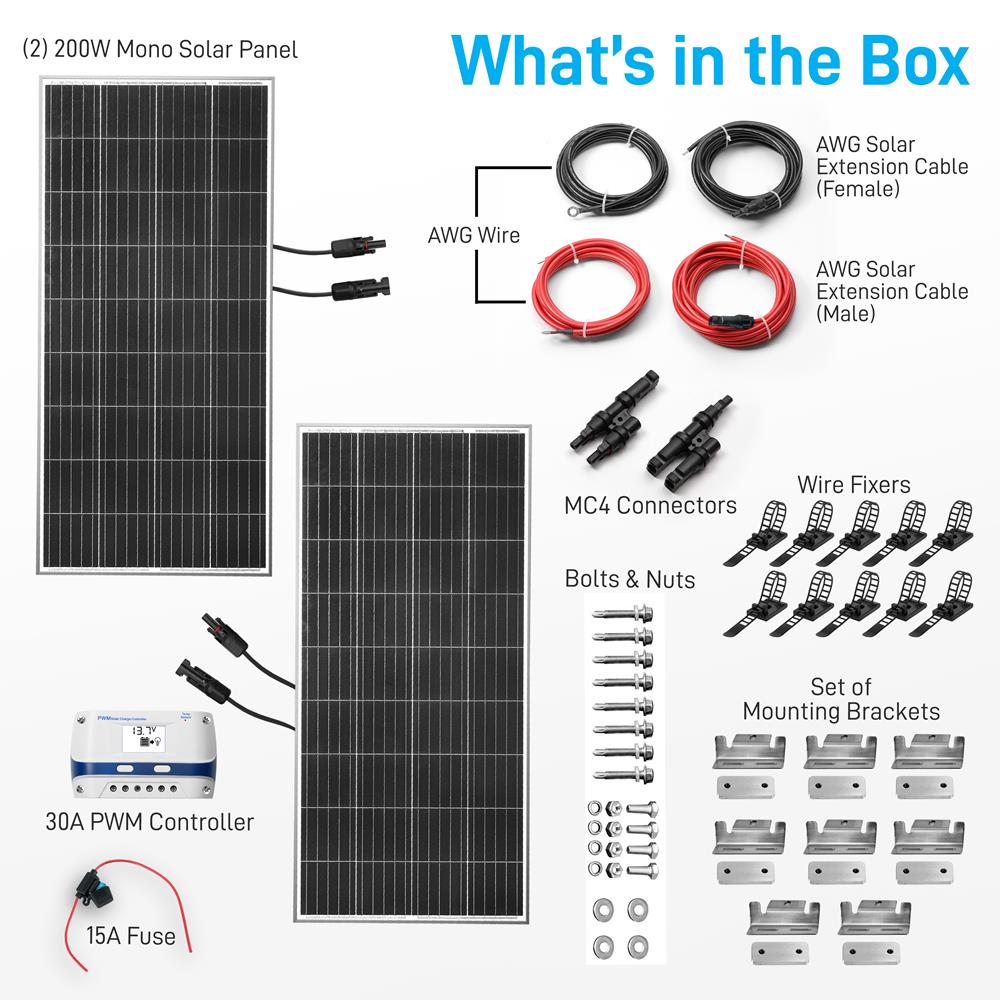 product image number 12 for SereneLife Mono Solar Panel Starter Kit