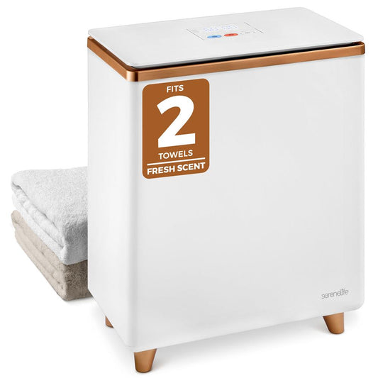 Towel Warmer with Auto Shut-Off, Holds 2 Towels, Rose Gold