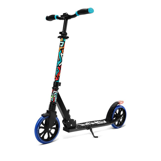 Kick Scooter for Teens & Adults, Adjustable Alloy Deck, Graffiti Design