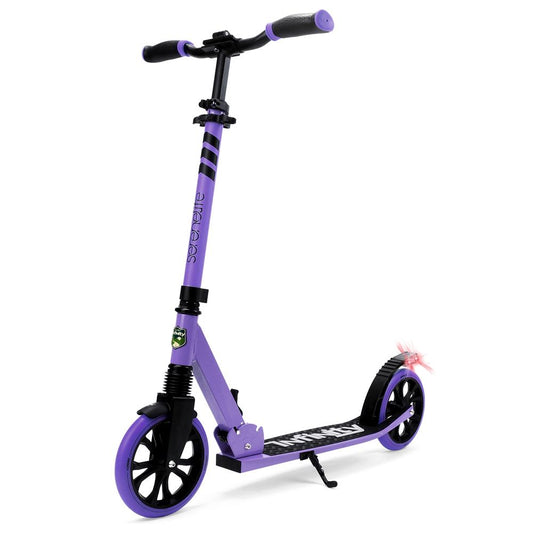 Kick Scooter for Teens & Adults, Adjustable Alloy Deck, Purple