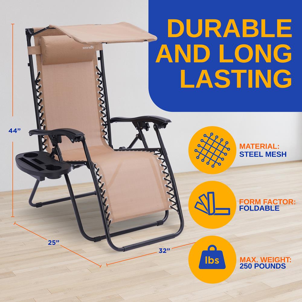 product image number 2 for SereneLife Adjustable Zero Gravity Chair Set