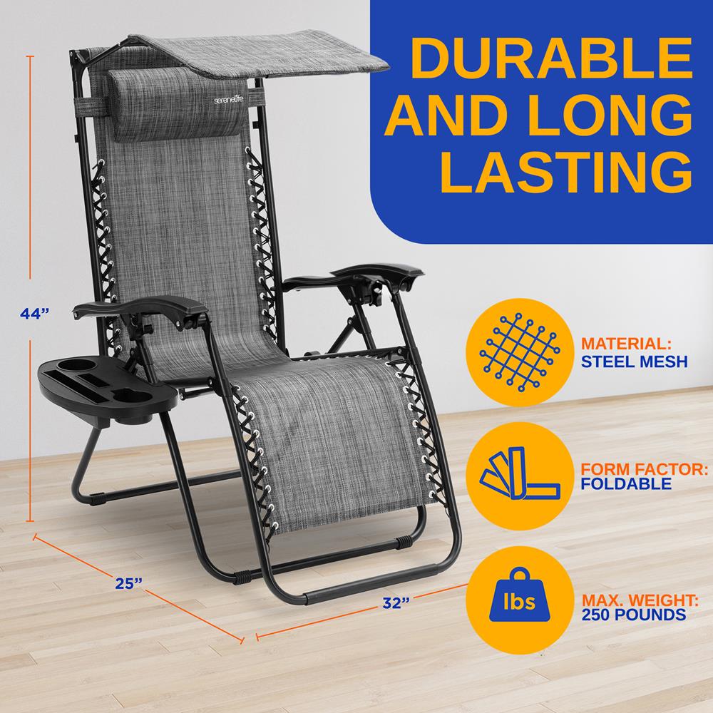 product image number 2 for SereneLife Adjustable Zero Gravity Chair Set