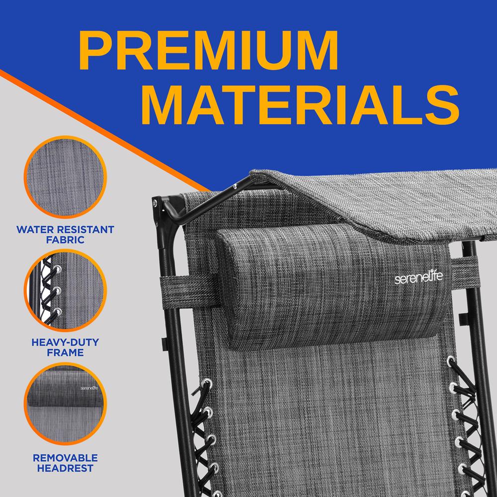 product image number 6 for SereneLife Adjustable Zero Gravity Chair Set