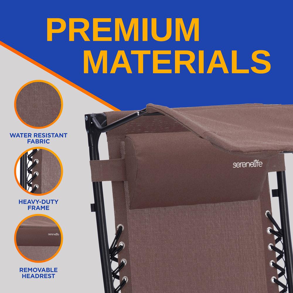 product image number 6 for SereneLife Adjustable Zero Gravity Chair Set