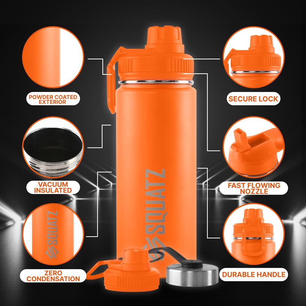 product image number 6 for SQUATZ 18 Oz Stainless Steel Water Bottle