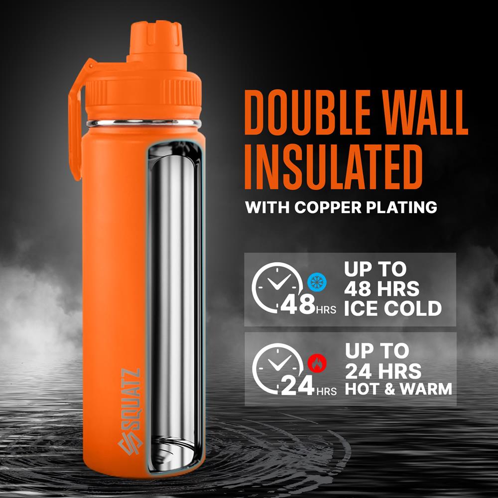 product image number 3 for SQUATZ 24 Oz Stainless Steel Water Bottle