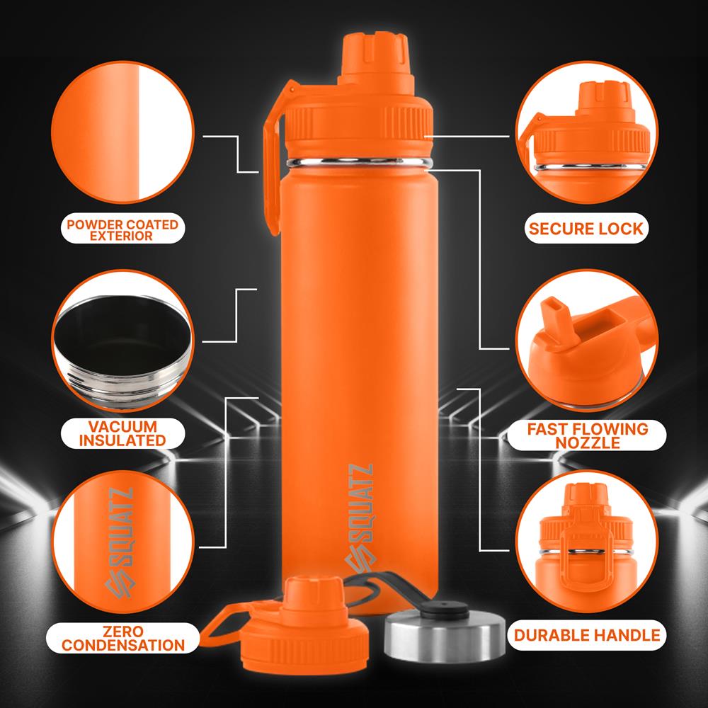 product image number 6 for SQUATZ 24 Oz Stainless Steel Water Bottle