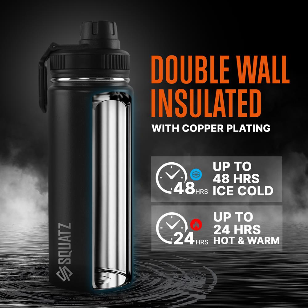 product image number 3 for SQUATZ 40 Oz Stainless Steel Water Bottle