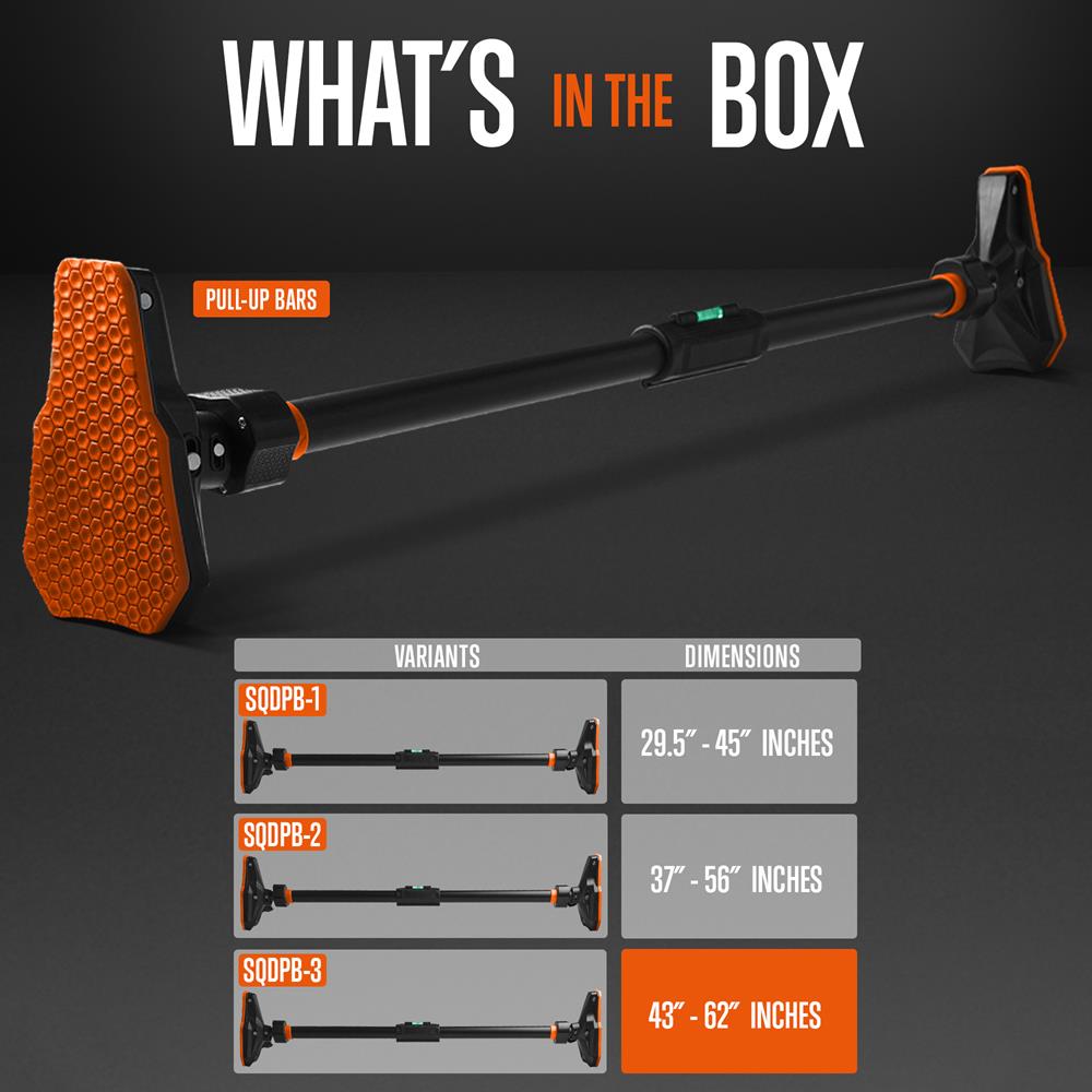 product image number 2 for SQUATZ Doorway Pull Up And Chin Up Bar