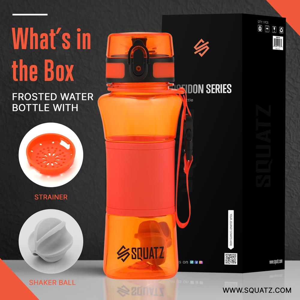 product image number 2 for SQUATZ Sports Or Shake Water Bottle With Strain