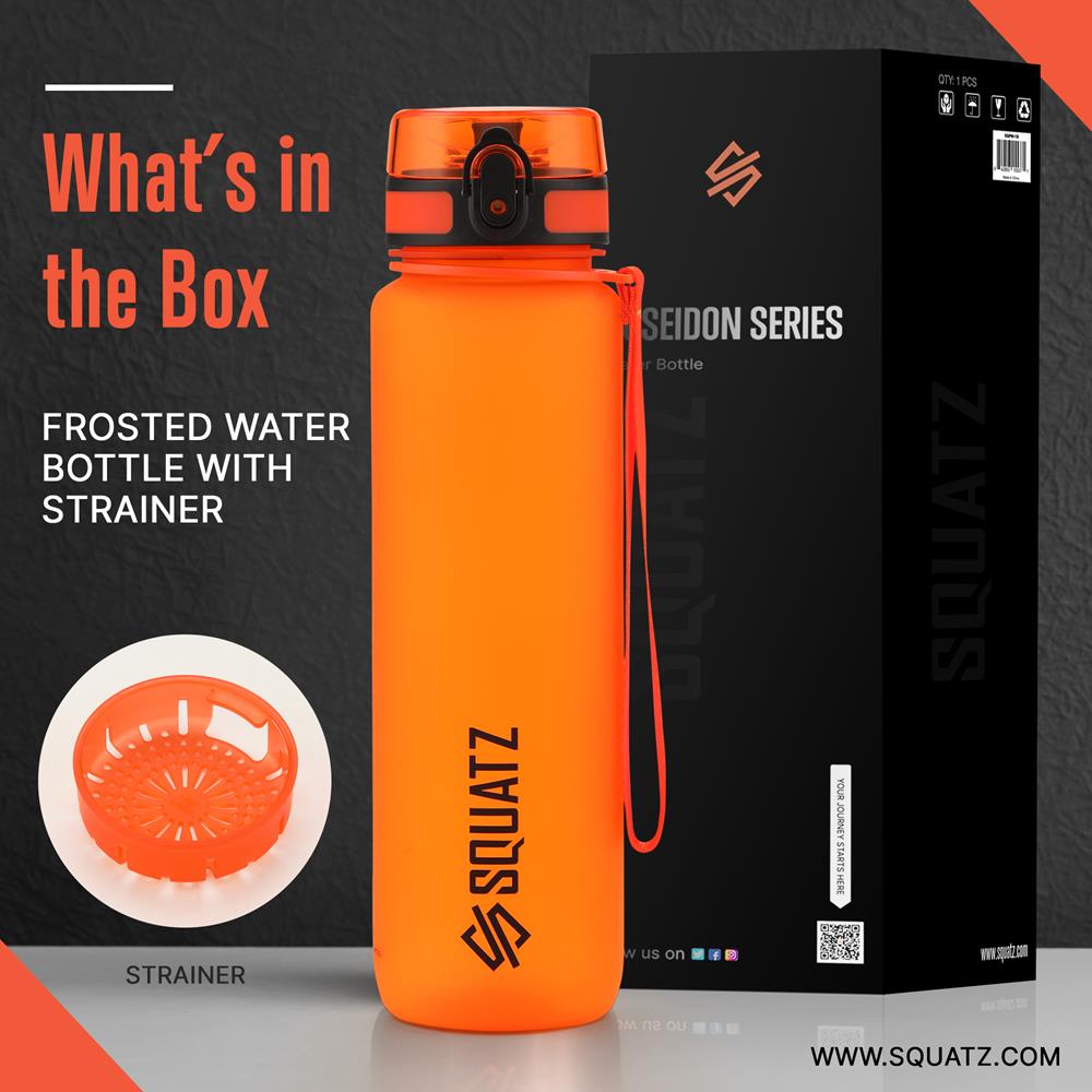 product image number 2 for SQUATZ Frosted Water Bottle With Strainer