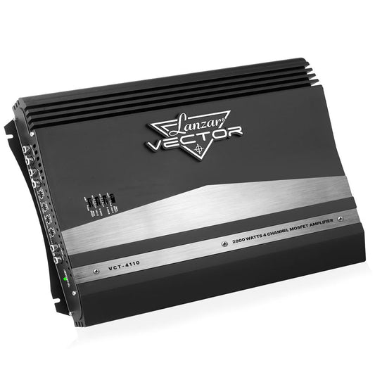 4-Channel Car Amplifier 2000W MOSFET Slim Design with Bass Boost