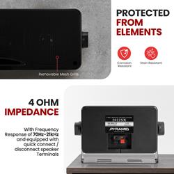 3-Way Indoor Outdoor Speakers 200W 3.5" Wall Mount Home Theater