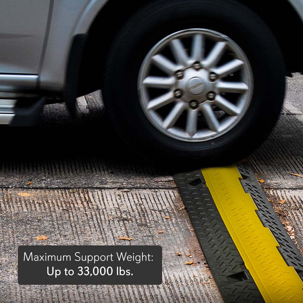 Rampe de protection de câbles à 3 canaux, lot de 2