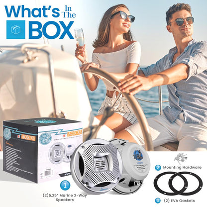 product image number 2 for Lanzar 400 Watts 5.25"2-Way Marine Speakers