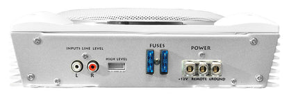 Marine Subwoofer System 1000W Slim Waterproof Amplified Speaker White