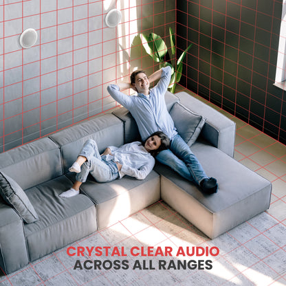 Haut-parleurs encastrés muraux/plafonniers 8,0'' pour la maison 