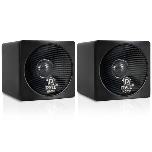 Pyle 3-Inch Mini Cube Bookshelf Speakers – 100W Pair