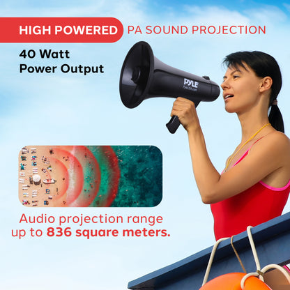 Mégaphone avec entrée Aux/MP3 