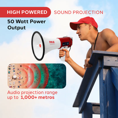 Mégaphone portable avec lecteurs USB/SD 