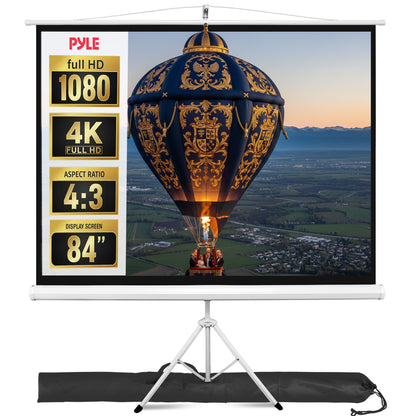 Écran de projecteur sur trépied, 84 pouces 