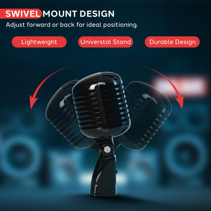 Classic Retro Vintage Microphone, Black