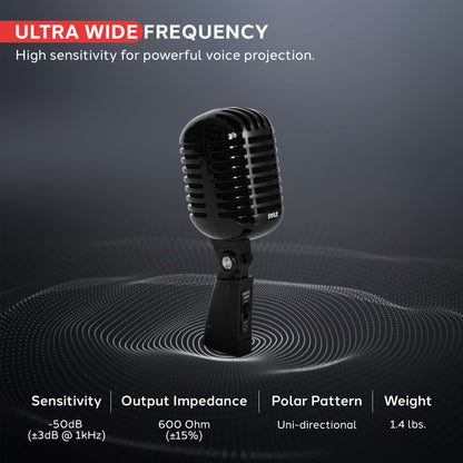 Classic Retro Vintage Microphone, Black