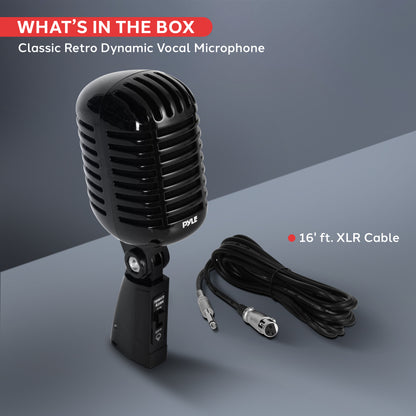 Classic Retro Vintage Microphone, Black