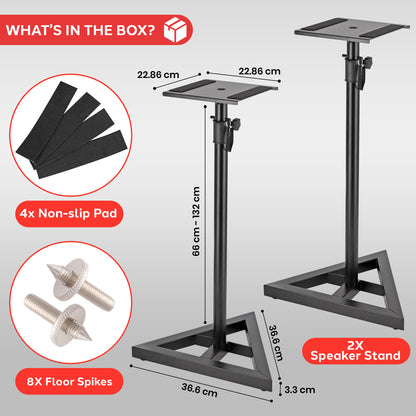 Supports d'enceintes de monitoring audio professionnel 