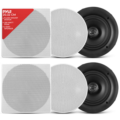 Haut-parleurs encastrés muraux / plafonniers 8,0'' pour la maison 