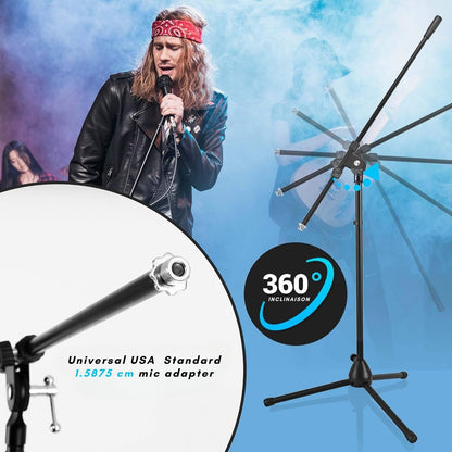 Heavy-Duty Tripod Microphone Mic Stand