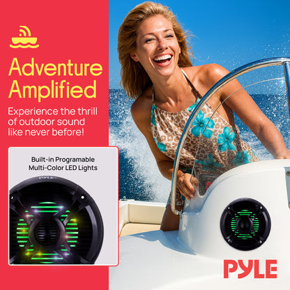 Haut-parleurs marins à LED de 6,5 pouces à composants 