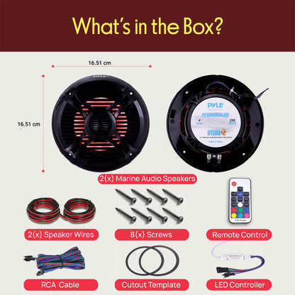 Haut-parleurs marins à LED de 6,5 pouces à composants 