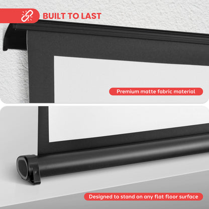 Écran de projecteur pliable rapide, 40 pouces 