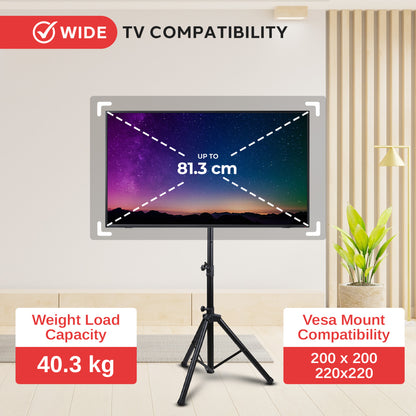 Support TV à trépied 