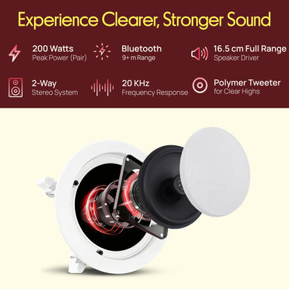 6.5'' Bluetooth Home Ceiling Speakers