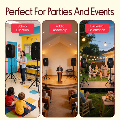 12" Active + Passive PA Speaker Kit